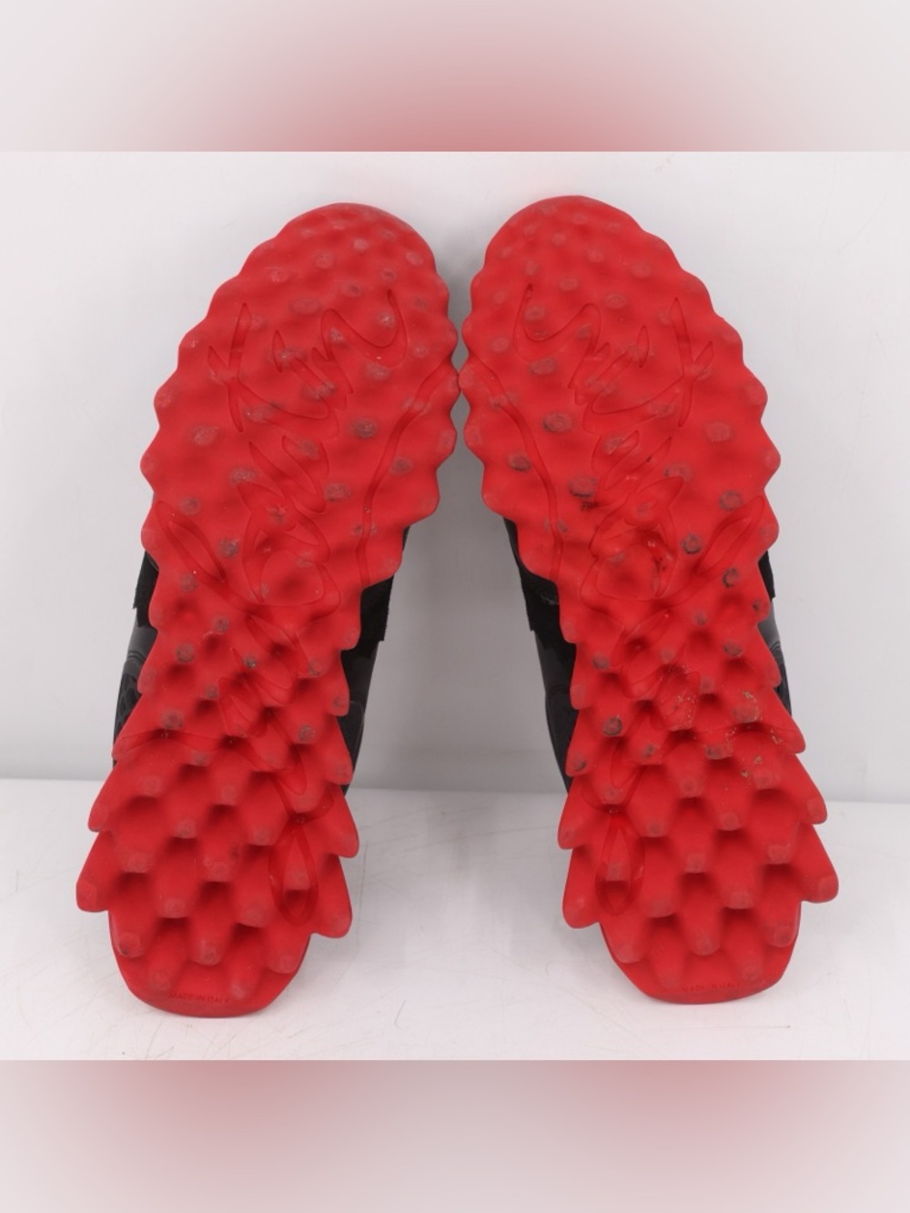 Christian Louboutin Loubishark Sneakers Black, White & Red Men's Zigzag Sole 12 - Picture 6 of 16